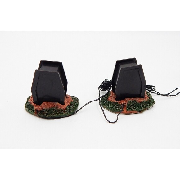 Lemax 34621 Light Up Coffins Spooky Town Accessories Retired Halloween Decor - Picture 5 of 11